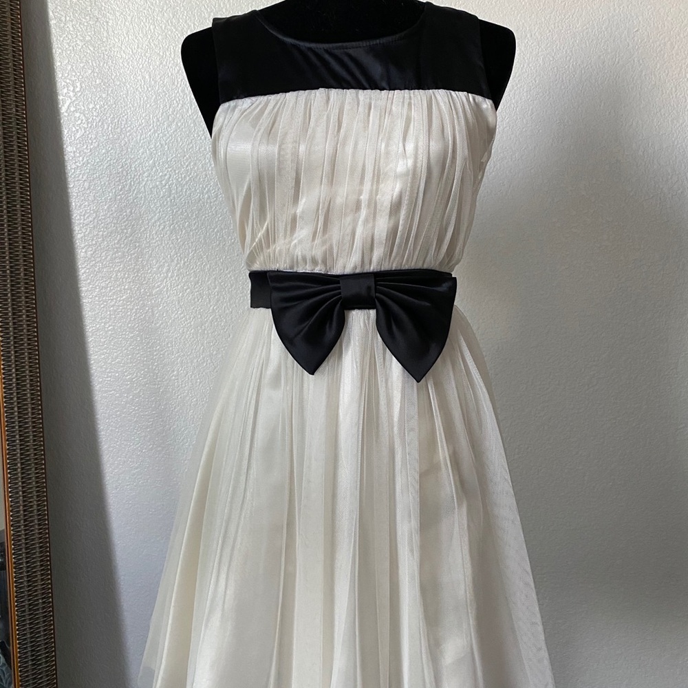 Black and ivory short holiday dress